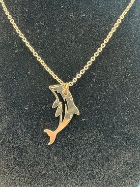 Gold Dolphin Pendant Necklace
